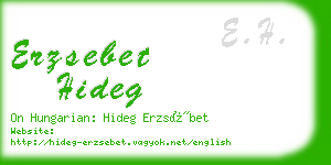 erzsebet hideg business card